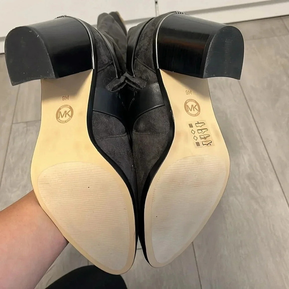 NWOT Over The Knee Boots Grommets Buckle Stretch, Size 9 - Picture 9 of 10